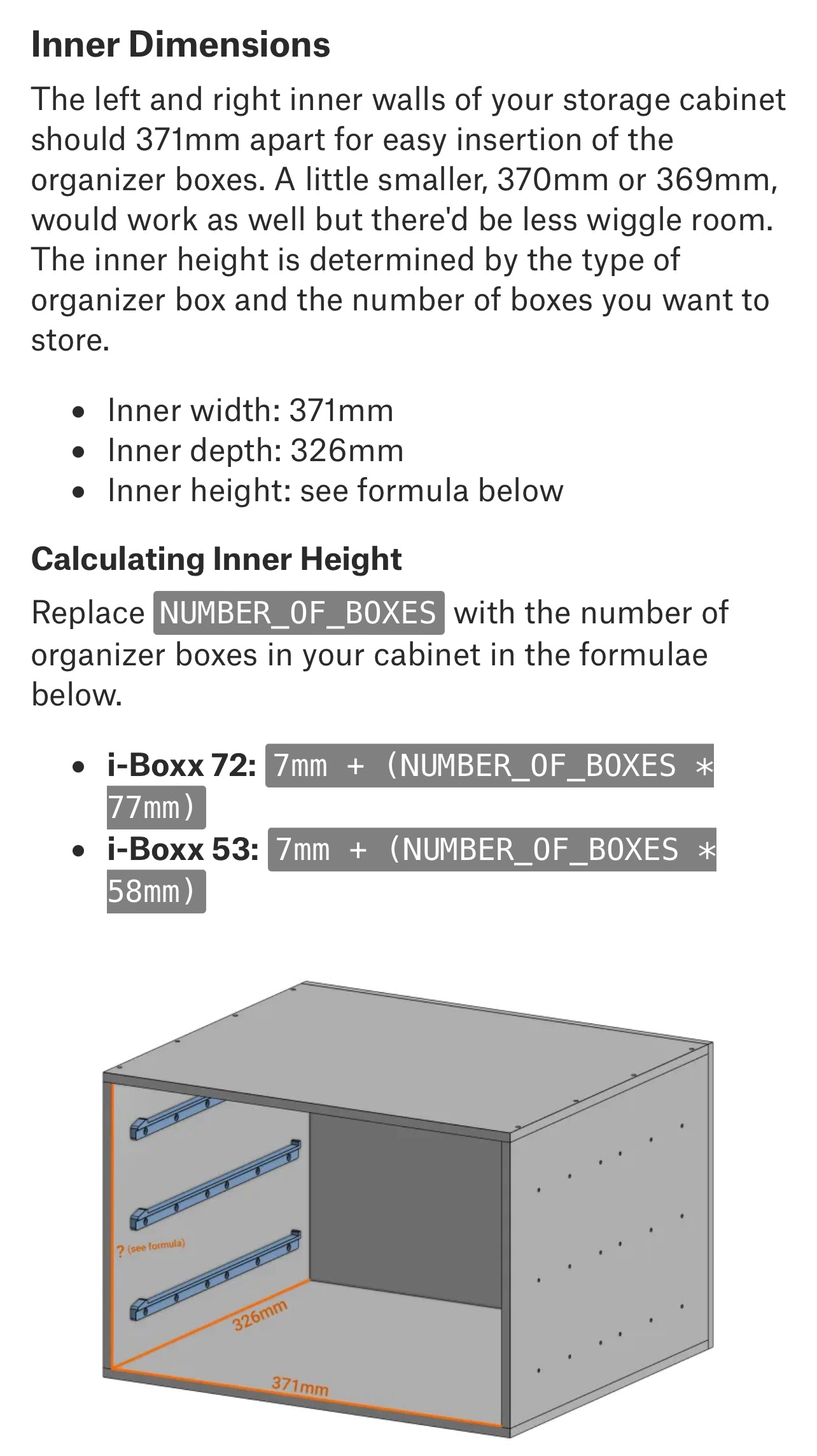 Schienen für Bosch / BS Systems / Sortimo i-Boxx Organizer Box 3D Gedruckt DIY Werkstatt