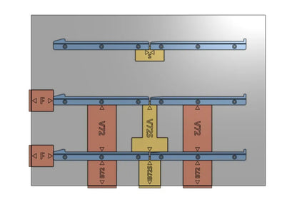Schienen für Bosch / BS Systems / Sortimo i-Boxx Organizer Box 3D Gedruckt DIY Werkstatt